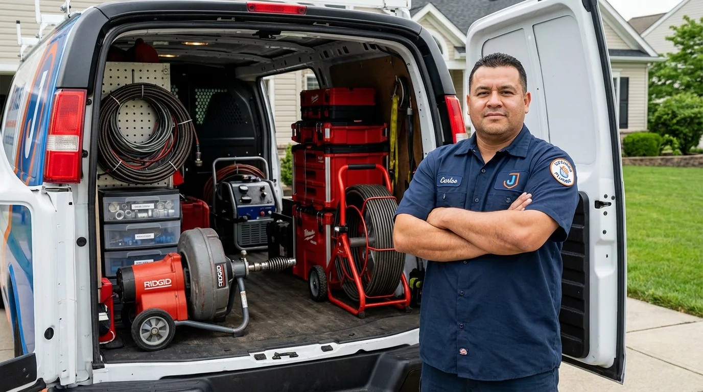 Professional drain cleaning equipment and Johns Plumbing LLC plumber in Gresham
