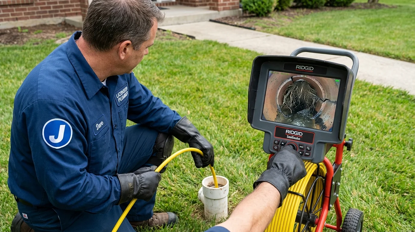 Sewer camera inspection being performed by Johns Plumbing LLC in Gresham